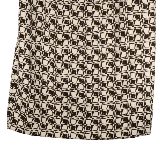 TravelSmith Brown Midi Dress Womens Size 10 Lightweight Sheath Brown and White - Picture 5 of 9